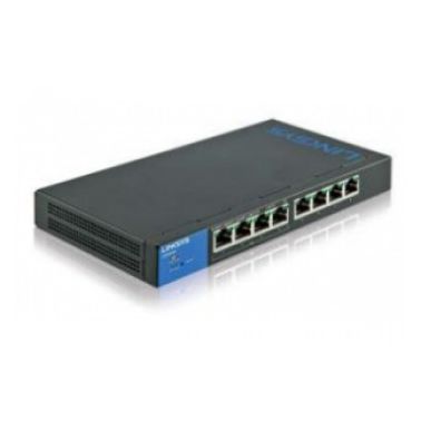 Linksys LGS308 Managed Gigabit Ethernet (10/100/1000) Black,Blue