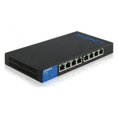 Linksys LGS308P Managed Gigabit Ethernet (10/100/1000) Black,Blue Power over Ethernet (PoE)
