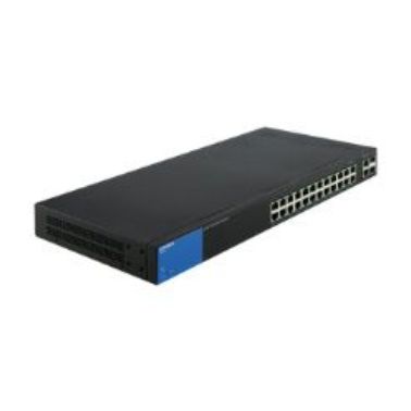 Linksys LGS326 Managed Gigabit Ethernet (10/100/1000) Black, Blue