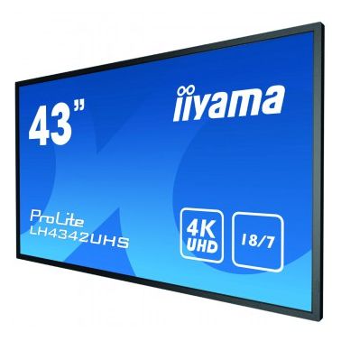 iiyama LH4342UHS-B1 signage display 108 cm (42.5") IPS 4K Ultra HD Digital signage flat panel Black Built-in processor Android 8.0