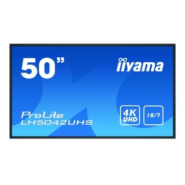 iiyama LH5042UHS-B1 signage display 125.7 cm (49.5") VA 4K Ultra HD Digital signage flat panel Black Built-in processor Android 8.0