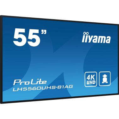 iiyama LH5560UHS-B1AG Signage Display Digital A-board 139.7 cm (55") LED Wi-Fi 500 cd/m² 4K Ultra HD Black Built-in processor Android 11 24/7