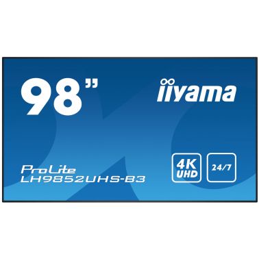 iiyama PROLITE Digital signage flat panel 2.48 m (97.5") 500 cd/m² 4K Ultra HD Black Built-in processor Android 8.0 24/7