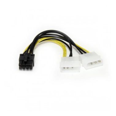 StarTech.com 6in LP4 to 8 Pin PCI Express Video Card Power Cable Adapter