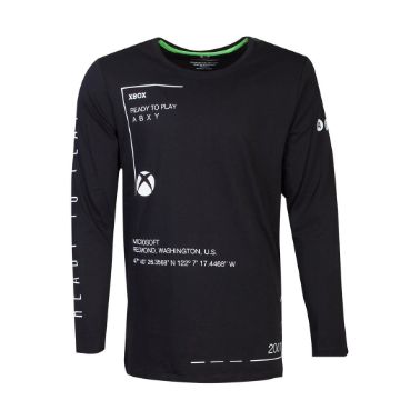 Microsoft Xbox Ready to Play Long Sleeved Shirt, Male, Medium, Black (LS271133XBX-M)