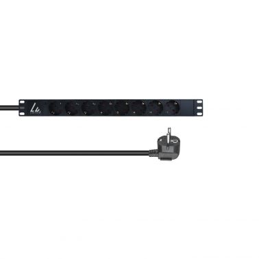 Lanview LVR-3MSCH-LIC-SCH8 power distribution unit (PDU) 8 AC outlet(s) 1U Black