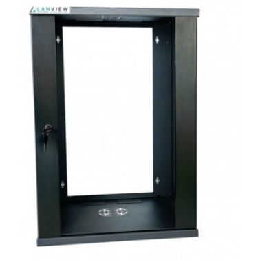 Lanview LVR242510 rack cabinet 10U Wall mounted rack Black