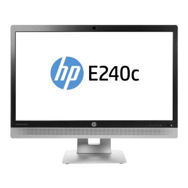 HP EliteDisplay E240c computer monitor 60.5 cm (23.8") 1920 x 1080 pixels Full HD LED Black, Silver