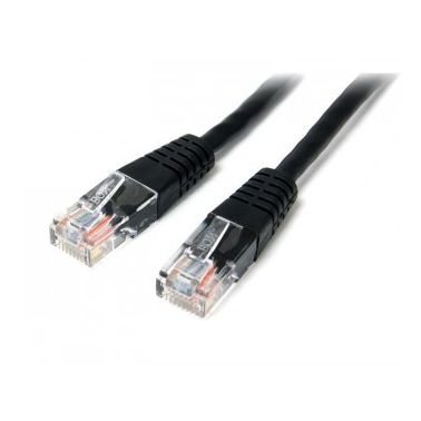 StarTech.com 15m Cat5e Black Molded RJ45 UTP Cat 5e Patch Cable - 15 m Patch Cord