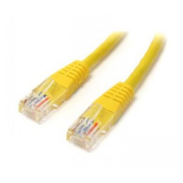 StarTech.com 1 ft Cat5e Yellow Molded RJ45 UTP Cat 5e Patch Cable - 1ft Patch Cord