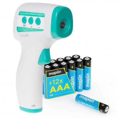 Maplin Thermometer for Adults, Baby Thermometer inc 12x AAA Batteries for Instant Reading, LCD Display