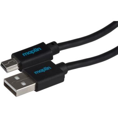 Maplin MAPCUS26 USB cable 5 m USB 2.0 USB A Mini-USB B Black