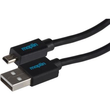 Maplin MAPCUS41 USB cable 3 m USB 2.0 USB A Micro-USB B Black