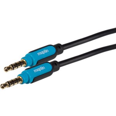 Maplin MAV35016 audio cable 5 m 3.5mm Black,Blue