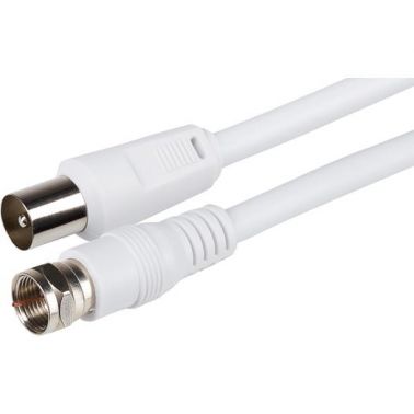 Maplin MAVFT001-020 coaxial cable 2 m IEC F White