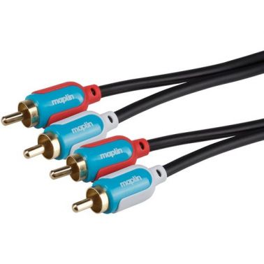 Maplin MAVRC003-015 audio cable 1.5 m 2 x RCA Multicolour