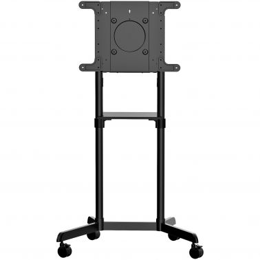 StarTech.com Mobile TV Cart - Portable Rolling TV Stand for 37-70" VESA Display (154lb/70kg) - TV Stand w/Shelf & Storage Compartment - Rotate/Tilt Display - Universal TV Mount on Wheels