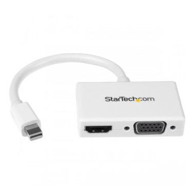 StarTech.com Travel A/V Adapter2-in-1 Mini DisplayPort to HDMI or VGA Converter - White