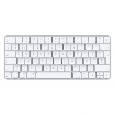 Apple Magic keyboard USB + Bluetooth Portuguese Aluminium, White