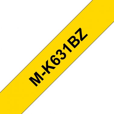 Brother MK-631BZ DirectLabel black on yellow 12mm x 8m for Brother P-Touch M 9-12mm