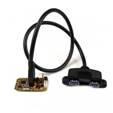 StarTech.com 2 Port SuperSpeed Mini PCI Express USB 3.0 Adapter Card w/ Bracket Kit and UASP Support