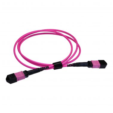 Cablenet MPO-12TC4MPO10EV fibre optic cable 10 m OM4 Magenta, Violet