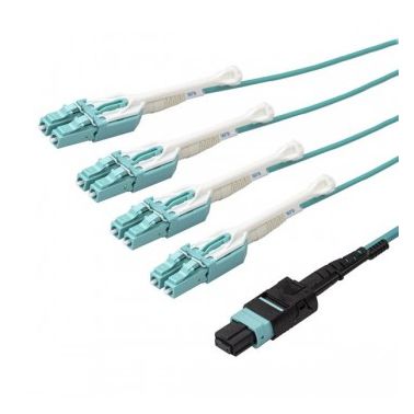 StarTech.com MPO/MTP to LC Breakout Cable - Plenum-Rated - OM3, 40Gb - Push/Pull-Tab - 1 m (3 ft.)