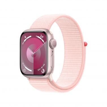 Apple Watch Series 9 41 mm Digital 352 x 430 pixels Touchscreen Pink Wi-Fi GPS (satellite)