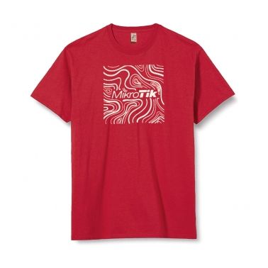 Mikrotik T-shirt Square/Swirl Design - Red (Size L)