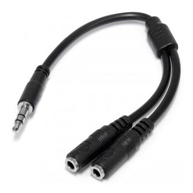 StarTech.com Slim Stereo Splitter Cable - 3.5mm Male to 2x 3.5mm Female