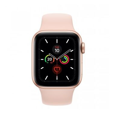 Apple Watch Series 5 GPS, 40mm Gold Aluminium Case with Pink Sand Sport Band