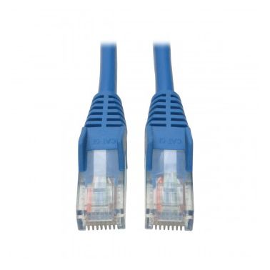 Tripp Lite Cat5e 350MHz Snagless Molded Patch Cable (RJ45 M/M) - Blue, 1-ft.