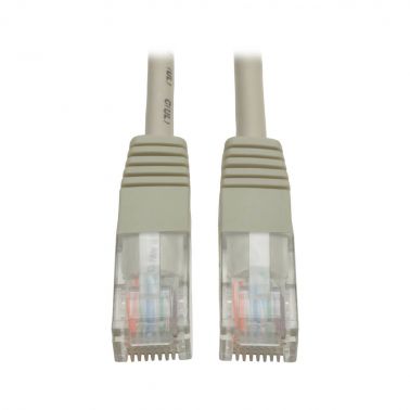 Tripp Lite N002-020-GY Cat5e 350 MHz Molded (UTP) Ethernet Cable (RJ45 M/M), PoE - Gray, 20 ft. (6.09 m)