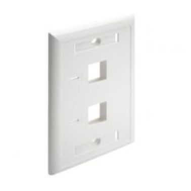 Tripp Lite 2-Port Dual Outlet RJ45 Universal Keystone Face Plate / Wall Plate, White