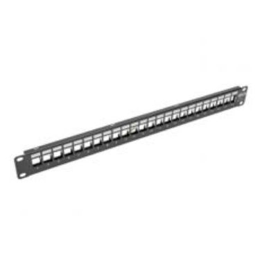 Tripp Lite 24-Port 1U Rack-Mount Shielded Blank Keystone/Multimedia Patch Panel, RJ45 Ethernet, USB, HDMI, Cat5e/6