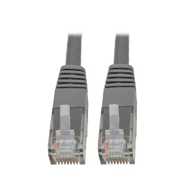 Tripp Lite Premium Cat5/5e/6 Gigabit Molded Patch Cable, 24 AWG, 550 MHz/1 Gbps (RJ45 M/M), Grey, 3.05 m