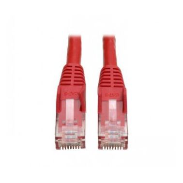 Tripp Lite Cat6 Gigabit Snagless Molded Patch Cable (RJ45 M/M) - Red, 0.31 m