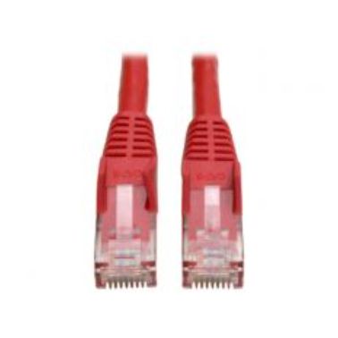 Tripp Lite Cat6 Gigabit Snagless Molded Patch Cable (RJ45 M/M) - Red, 6-ft.