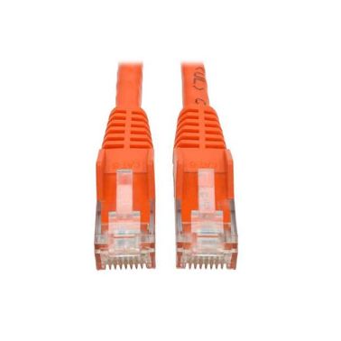 Tripp Lite Cat6 Gigabit Snagless Molded UTP Patch Cable (RJ45 M/M) - Orange, 7.62 m (25-ft.)