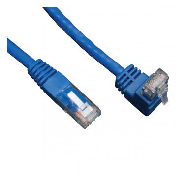 Tripp Lite Cat6 Gigabit Molded Patch Cable (RJ45 Right Angle Up M to RJ45 M) - Blue, 3.05 m