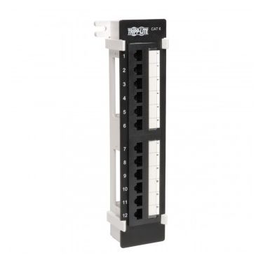 Tripp Lite 12-Port Cat6/Cat5 Wall-Mount Vertical 110 Patch Panel