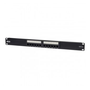 Tripp Lite 12-Port 1U Rack-Mount Cat6 / Cat5 110 Patch Panel 568B, RJ45 Ethernet