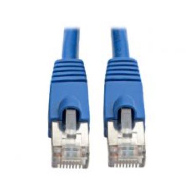 Tripp Lite Augmented Cat6 (Cat6a) Shielded (STP) Snagless 10G Certified Patch Cable, (RJ45 M/M) - Blue 0.31 m (1-ft.)