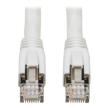 Tripp Lite N272-010-WH Cat8 25G/40G Certified Snagless Shielded S/FTP Ethernet Cable (RJ45 M/M), PoE, White, 10 ft. (3.05 m)