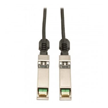 Tripp Lite SFP+ 10Gbase-CU Passive Twinax Copper Cable, SFP-H10GB-CU1M Compatible, Black, 1M