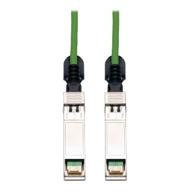 Tripp Lite SFP+ 10Gbase-CU Passive Twinax Copper Cable, SFP-H10GB-CU3M Compatible, Green, 3M
