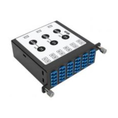 Tripp Lite 8.3/125 Singlemode Fiber 40/100 Gb to 10 Gb Breakout Cassette, (x3) 8-Fiber MTP/MPO (APC) to (x12) LC (UPC) Duplex, N484 Chassis