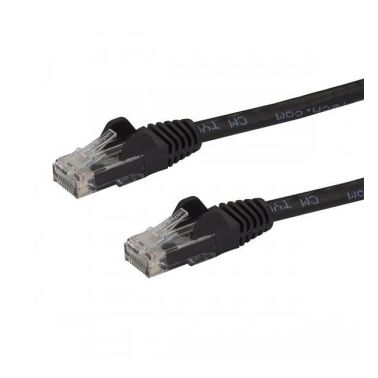 StarTech.com 0.5m Black Gigabit Snagless RJ45 UTP Cat6 Patch Cable - 0.5m Patch Cord