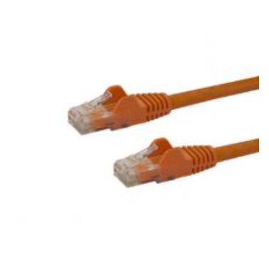 StarTech.com Cat6 patch cable with snagless RJ45 connectors �� 25 ft, orange