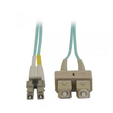 Tripp Lite 10Gb Duplex Multimode 50/125 OM3 LSZH Fiber Patch Cable (LC/SC) - Aqua, 1M